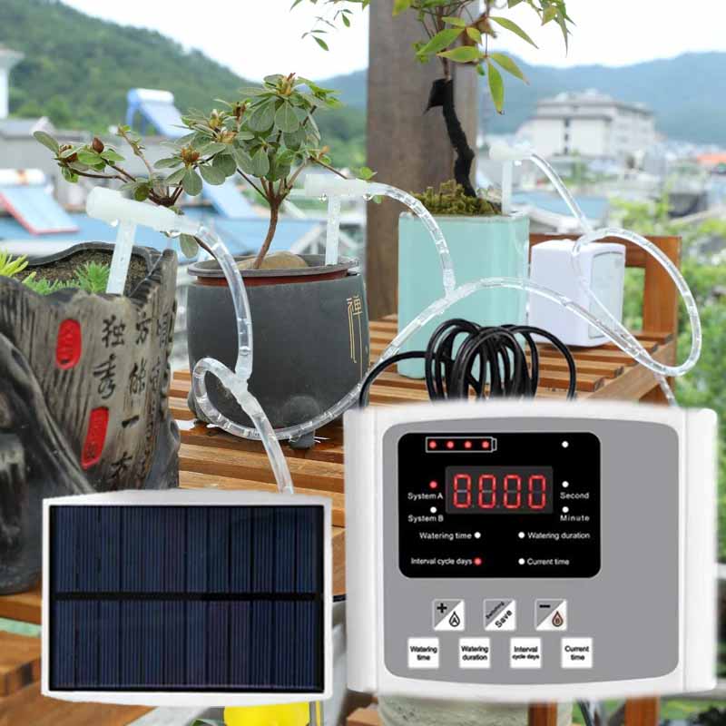 Smart Garden Project - Automatische zonne-energie druppelirrigatieapparaat Dubbele pomp Verstelbare