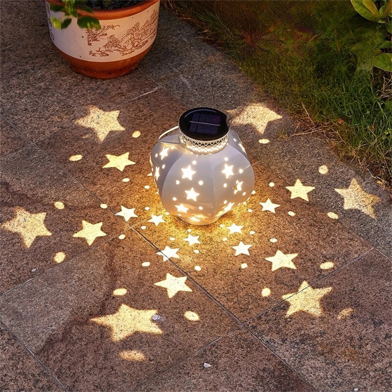 Smart Garden Lamp - Tuinsternprojectorlamp Hangende zonne-verlichting Buiten hangende zonnelantaarns