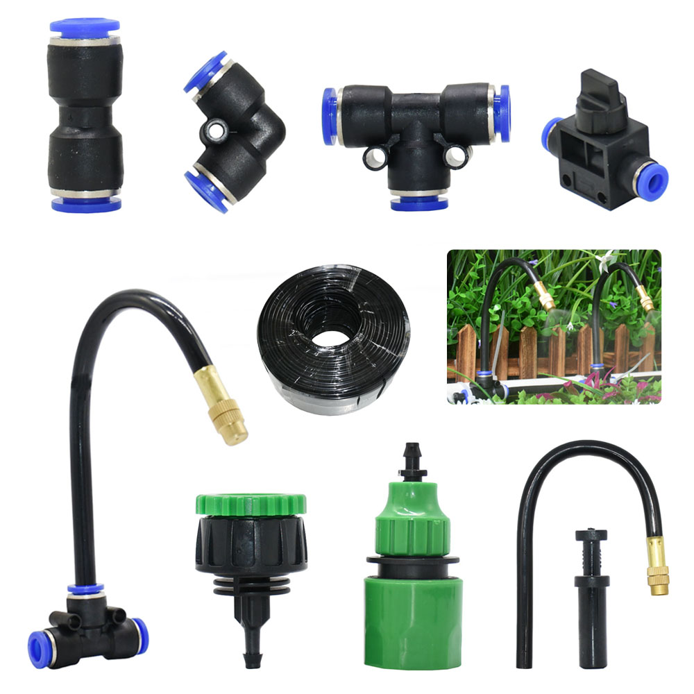 Smart Garden Sprinkler System - Buitenmisting Koelsysteem Messing Mistmondstuk 8Mm Slang